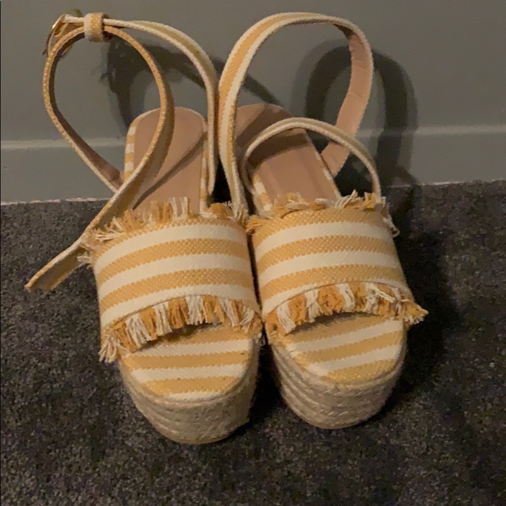 Charlotte Russe yellow and white Sandals